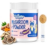 Turkey Tail Mushroom for Dogs &amp; Cats, 14-in-1 Powder, Lumps &amp; Bumps, 180g | Senior Pet Formula, Turkey Tail for dogs, Reishi, Lion&rsquo;s Mane, Chaga, Probiotics, Vitamins, Immune, Gut, Skin &amp; Coat Support