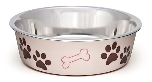 Loving Pets Bella Bowls Dog Food Water Bowl No Tip Stainless