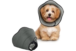 BONTHEE Dog Cone Collar for After Surgery,Adjustable Pet Recovery Collars,Dog Cones Alternative for Small Dogs,Elizabethan Collar for Dogs,E-Collars for Dog Stop Licking Wound(S)