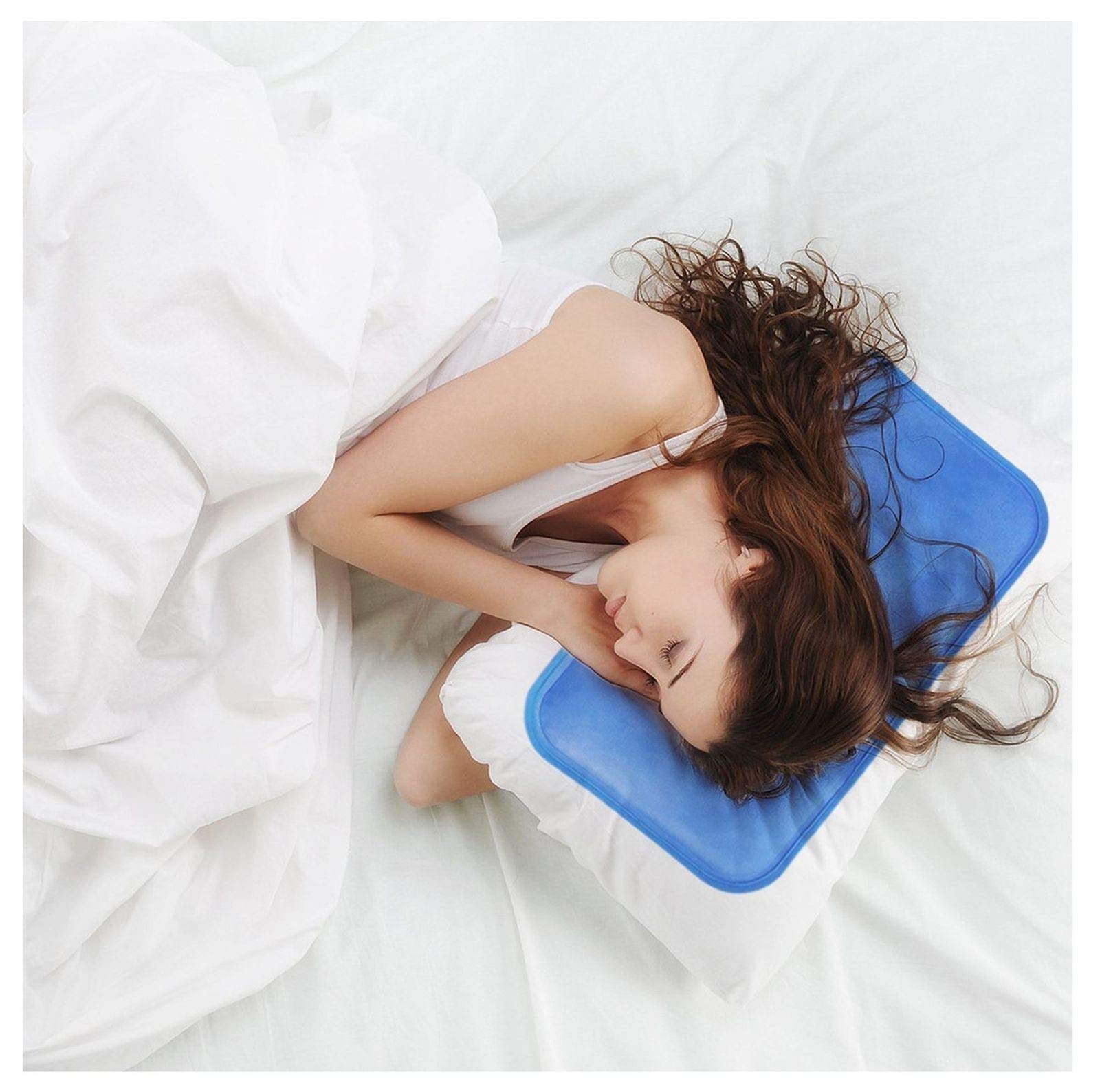 Vinsani® Cooling Gel Pillow Pad – Instant Cool Relief for Hot Sleepers & Overheating – Portable Gel Mat for Pillow, Seat & Back Support – Reusable, Lightweight & Foldable – 40 x 30 cm - 1 Pack