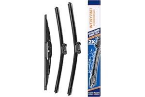 Wenyant 24"/17"/13" Windshield Wipers Compatible with 2010-2017 Chevrolet Chevy Equinox GMC Terrain Front and Rear Wiper Blades for My Car Original Equipment Automotive Replacement (Set of 3)