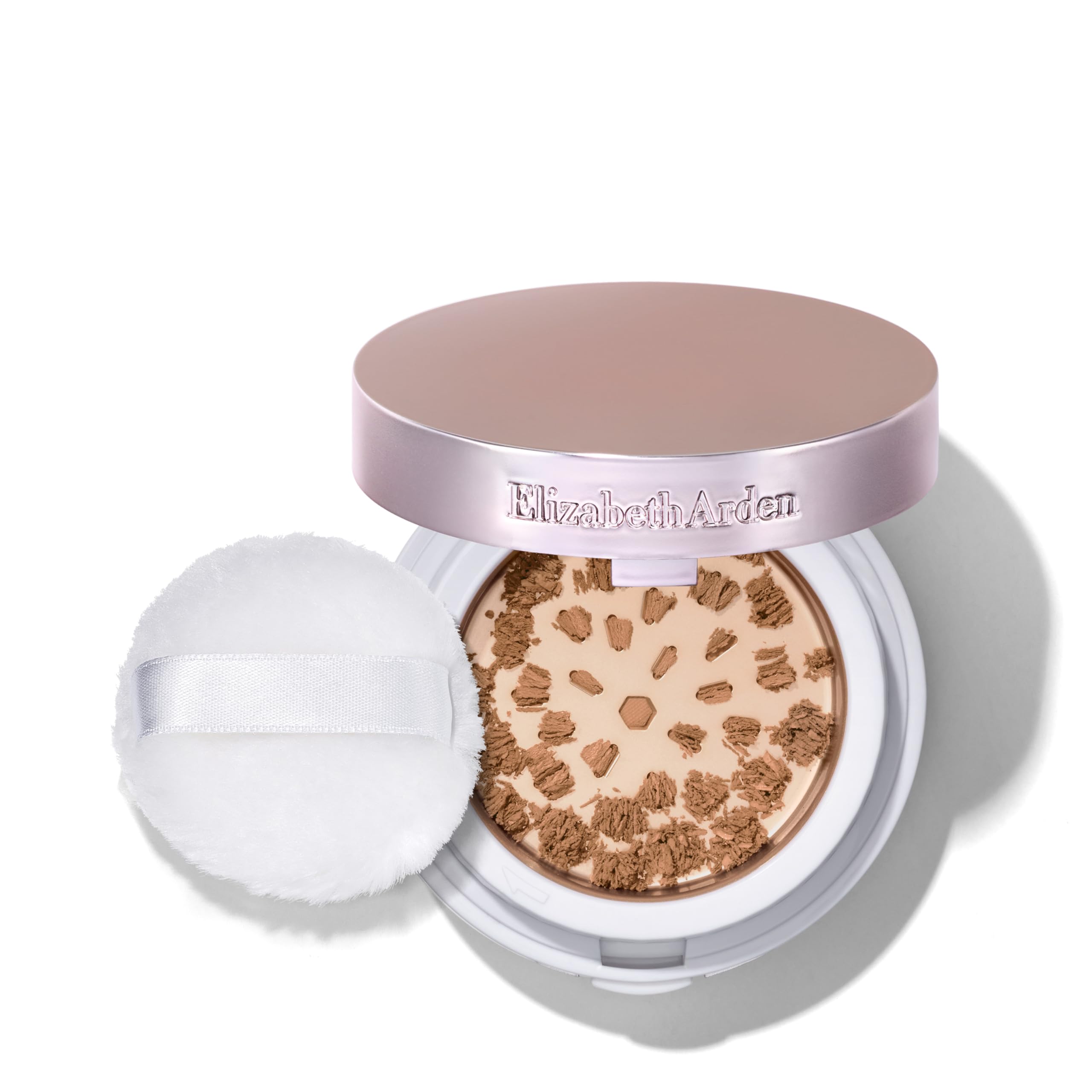 Elizabeth Arden Pure Finish Mineral Powder Foundation in Shade 7, 8.33g, Non-Drying, Skin-Brightening Powder, Sheer to Full Coverage, for Normal to Oily Skin