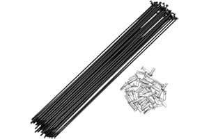PARSLUCK 38 Set 13G Bicycle Spokes Bike Wheel Spokes Carbon Steel Black