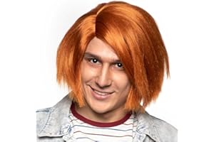 ENIGMA COSTUME WIGS Chucky Play Doll Color Burnt Orange - Enigma Wigs Child's Movie Monster Demon Killer Creepy Voodoo Fancy Dress Bundle Costume Wig Care Guide