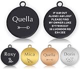 EDSG Personalised Dog Tags UK Deep Engraved Stainless Steel Round Black view 7
