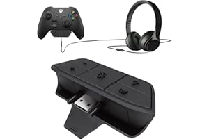 OLCLSS Stereo Headset Adapter for Xbox One, Black, 3.5mm Audio Jack, Compatible with Xbox One Controllers
