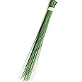 SN SKENNOVA - 1 Piece of 27-28-inch Colorful Asian Coconut Leaf Broom Multi-Surface Sturdy Authentic Thai Natrual Broom (Green)