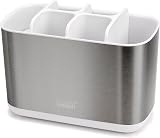 Joseph Joseph Easy-Store Large Toothbrush Holder Caddy White/Steel view 5