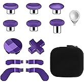 Accessories for Xbox One Elite Series 2 Controller(Model 1797), Metal Thumbsticks Paddles Joysticks Replacement Parts Kits Compatible with Xbox Elite Wireless Controller Series 2 Core(Purple)