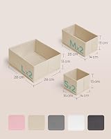 SONGMICS Drawer Organisers 6-Piece Foldable Fabric Storage Boxes view 4