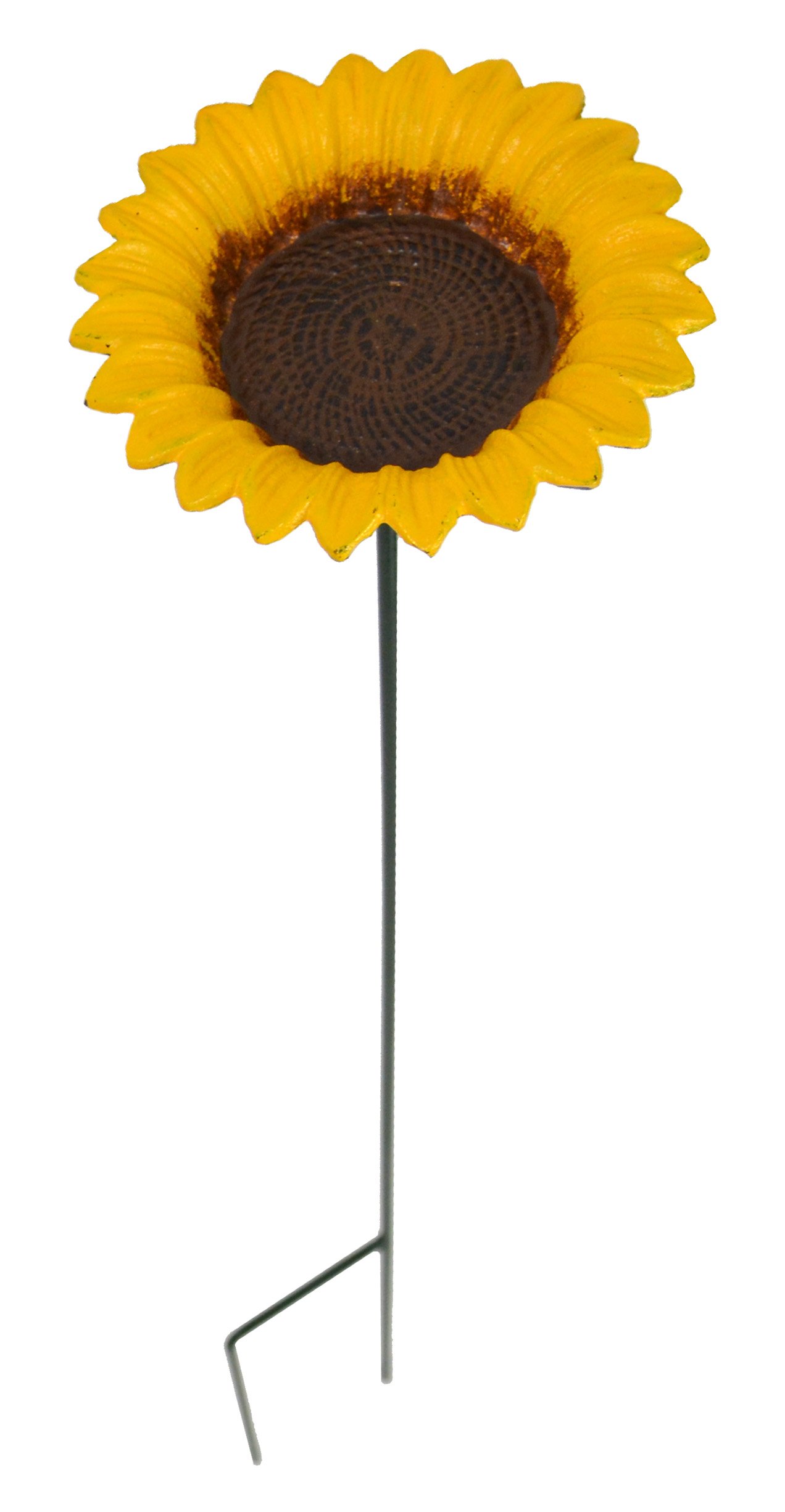 Green Jem Sunflower Cast Iron Bird Feeder, Yellow, 14x14x74 cm