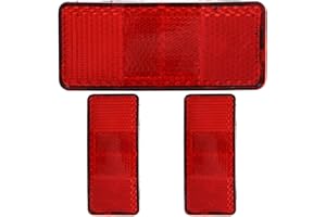 Cabilock 3pcs Portable Bike Reflectors with Glow-in-the-Dark Plastic Design for Night Riding and Outdoor