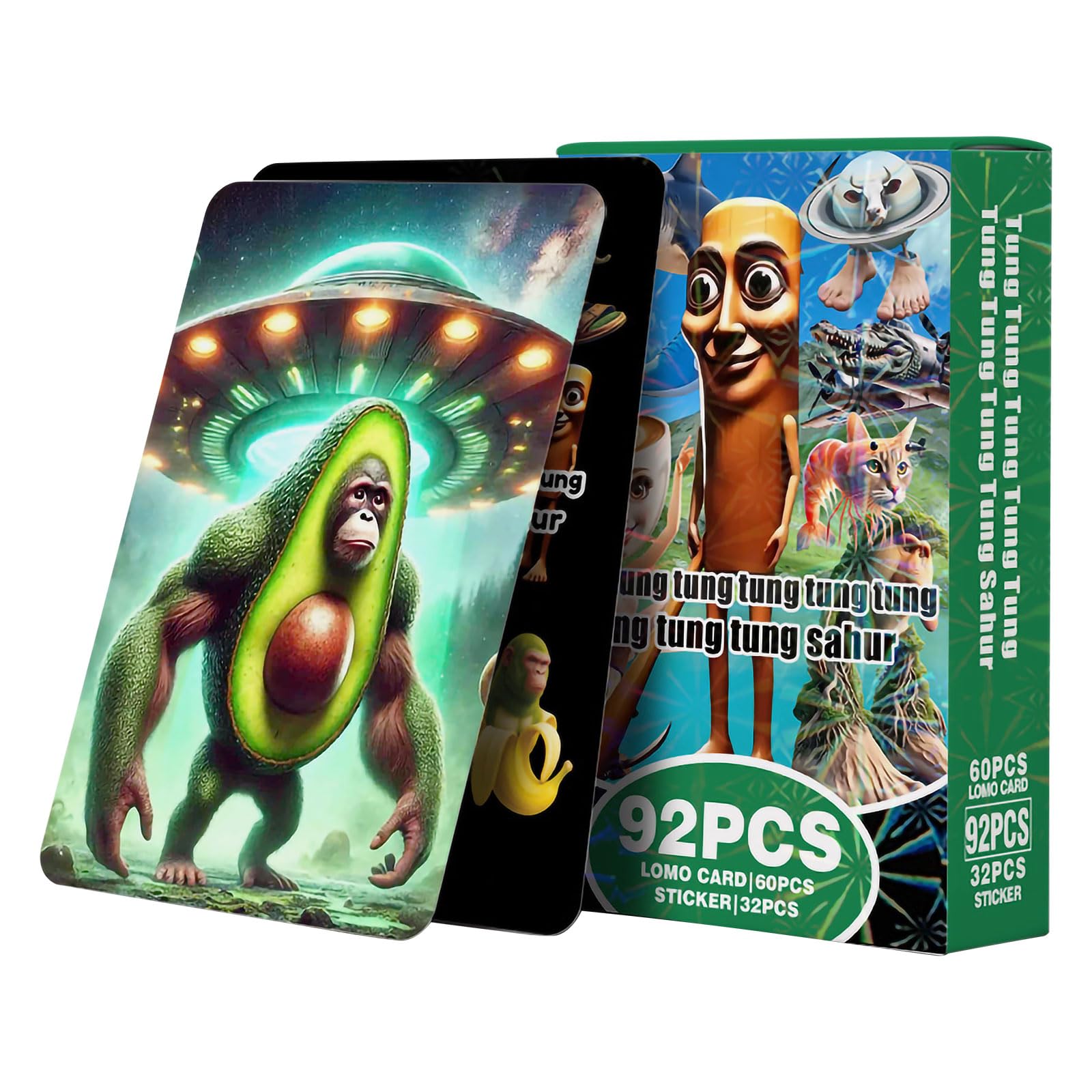 Elie&Eason 60+32 PCS Italian Brainrot Cards, Brainrot Card Game for Enthusiasts, Party with Characters, Fun Game for Teens and Adults