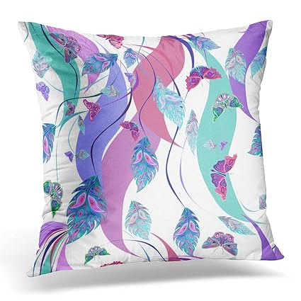 Amazon Com Sdamase Throw Pillow Cover Blue Bright Colorful