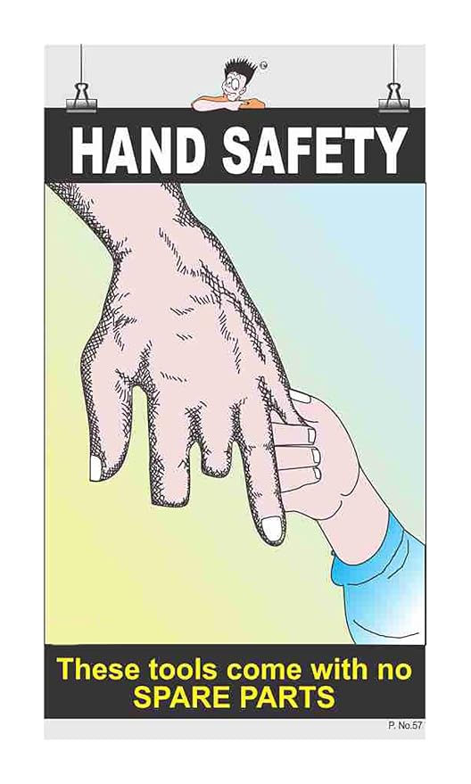 Posterkart Hand Safety Poster Hand Safety, 66 cm x 36 cm x 1 cm