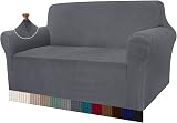 Granbest High Stretch Sofa Cover 2 Seater Gray Universal Non Slip