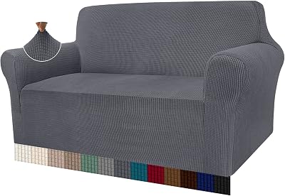 Granbest High Stretch Sofa Cover 2 Seater Gray Universal Non Slip