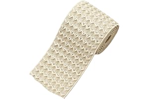 Woven Wide Thickened Elastic Band Sparkle Flat Elastic Cord Sewing Ribbon Trim Elastic Stretch Waistband (Color : Khaki, Size