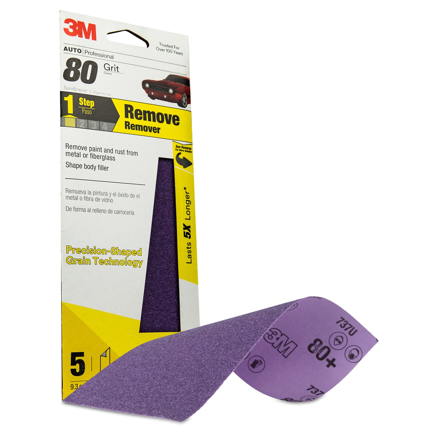 32/3 in x 9 in 180 grit 03077 3M Performance Sandpaper