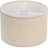 PATIKIL Drum Lamp Shades, 12"x12"x8" Linen Lamp Shade Easy Assembly Lampshade for Table Lamps Floor Lamps Pendant Lights, Cream