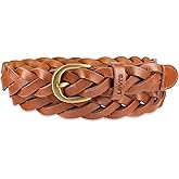 Levi's womens Fully Adjustable Casual Leather Braided Belt for Jeans and Dresses