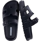 CUSHIONAIRE Orbit Kids Sandals Lightweight Waterproof EVA Slides with Adjustable Buckle Everyday Casual Comfort Girls Sandals