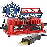 FORM 36 Volt Golf Cart Battery Charger for Club Car, EZGO & Yamaha Golf Carts with Crowfoot Plug - 36V 18AMP Lead Acid Battery Charger