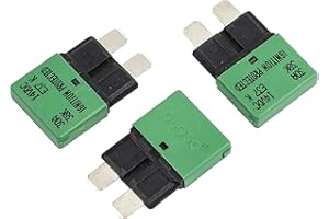 GLOSO E37 Auto (T1) Reset Low Profile ATC/ATO Circuit Breakers - (30A - 3 Pack)
