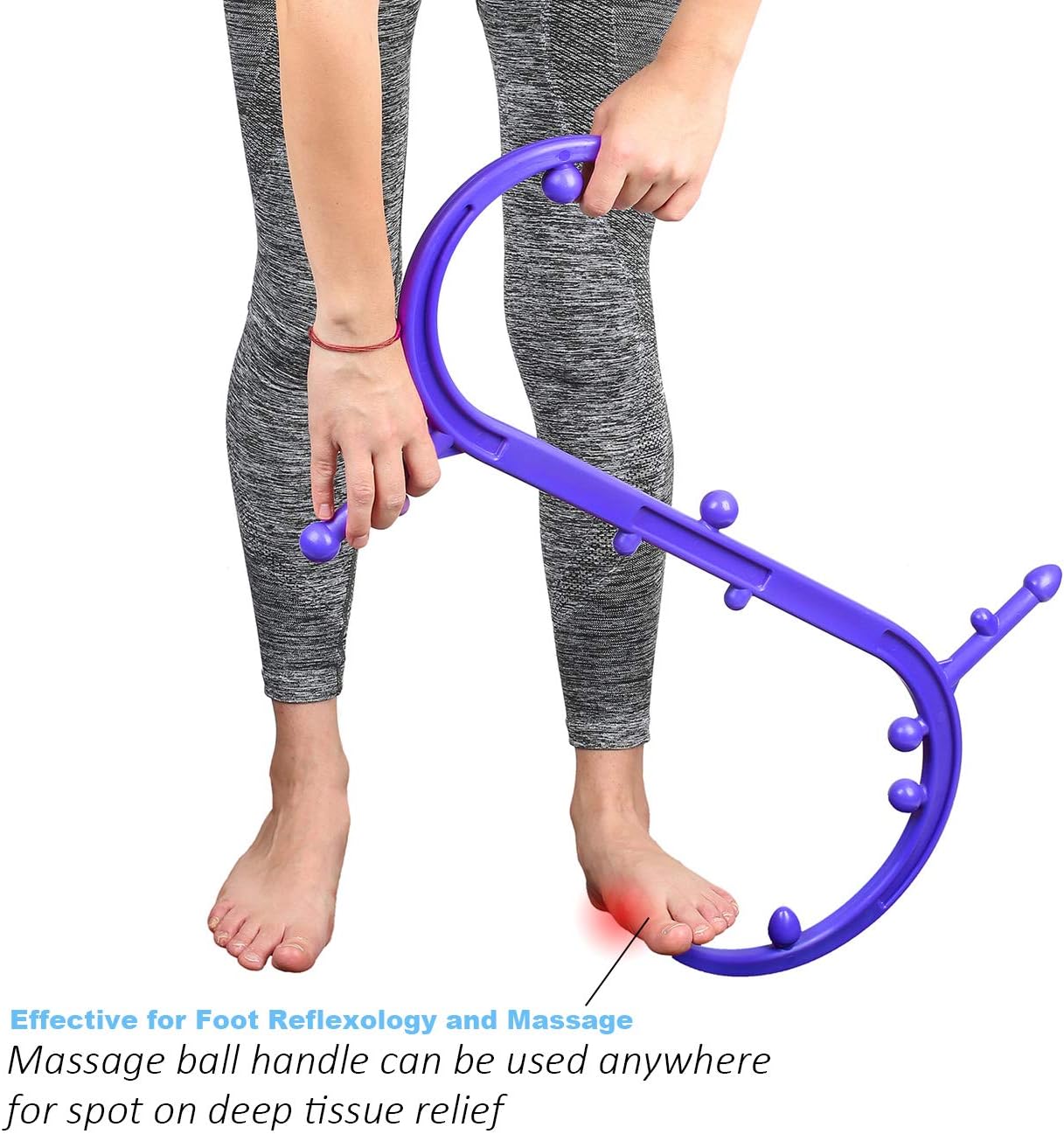 Sokiss Trigger Point Self Massager- S-Shaped Therapy Massage Tool for Self Back Massage, Neck Massage, Shoulder Massage, Myofascial Release Tool & Deep Muscle Massage Stick(Blue): Health & Personal Care