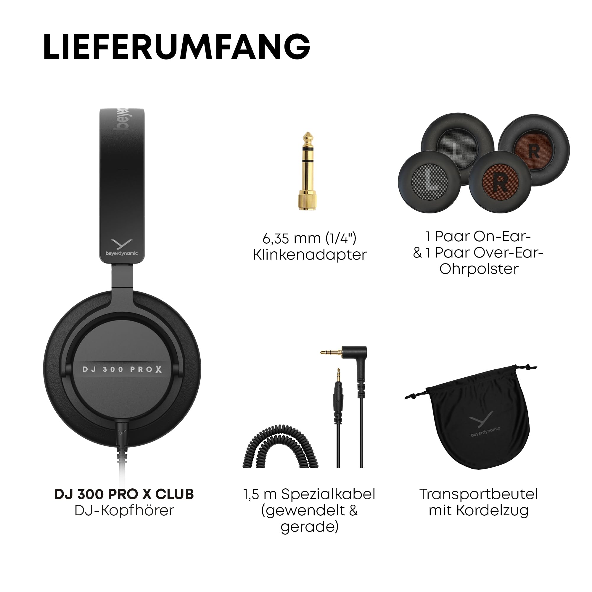beyerdynamic DJ 300 PRO X Professioneller 2-in-1 DJ-Kopfhörer On-/Over-Ear-Wechsel als Flexibles Style- und Nutzungsfeature für Professionelle DJs 9