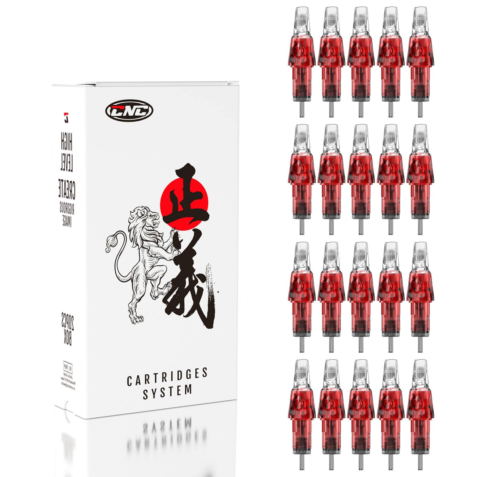 CNC 20Pcs Tattoo Cartridges Needles Disposable Mixed #10 Bugpin Round Magnum Curved Magnum 7RM 9RM 11RM 15RM Tattoo Needles EN04R-20KIT-L