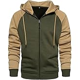 Wirltte Hoodies for Men Zip Up Hoodie Drawstring Casual Long Sleeve Pocket Hooded Sweatshirts