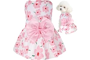 choyaxo Floral Dog Dress Cute Dog Skirt Pet Dress Summer Pet Clothes for Puppy Small Cats