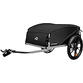 Retrospec Rover Hauler Bike Cargo Trailer - Foldable Frame with Weather-Resistant Fabric &amp; 80lb Capacity - Universal Bike Trailer for 20-29in Wheels - Includes Safety Flag &amp; D-Ring Anchors