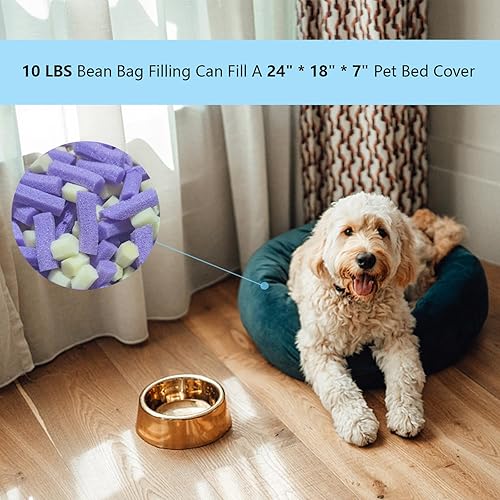 ALLC LBS Shredded Memory Foam Bean Bag Filler, Premium Beanbag