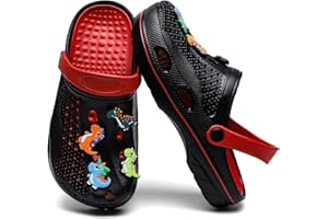 Wolidio Boys and Girls Arch Support Garden Clogs Shoes Kids Slippers Indoor Outdoor Beach Sandals Removable Cushion Insole