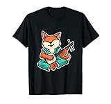 Mens Akita Dog Play Japanese Shamisen T-Shirt
