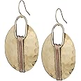 Boho Oval or Round Ethnic Hammered Earring for Women