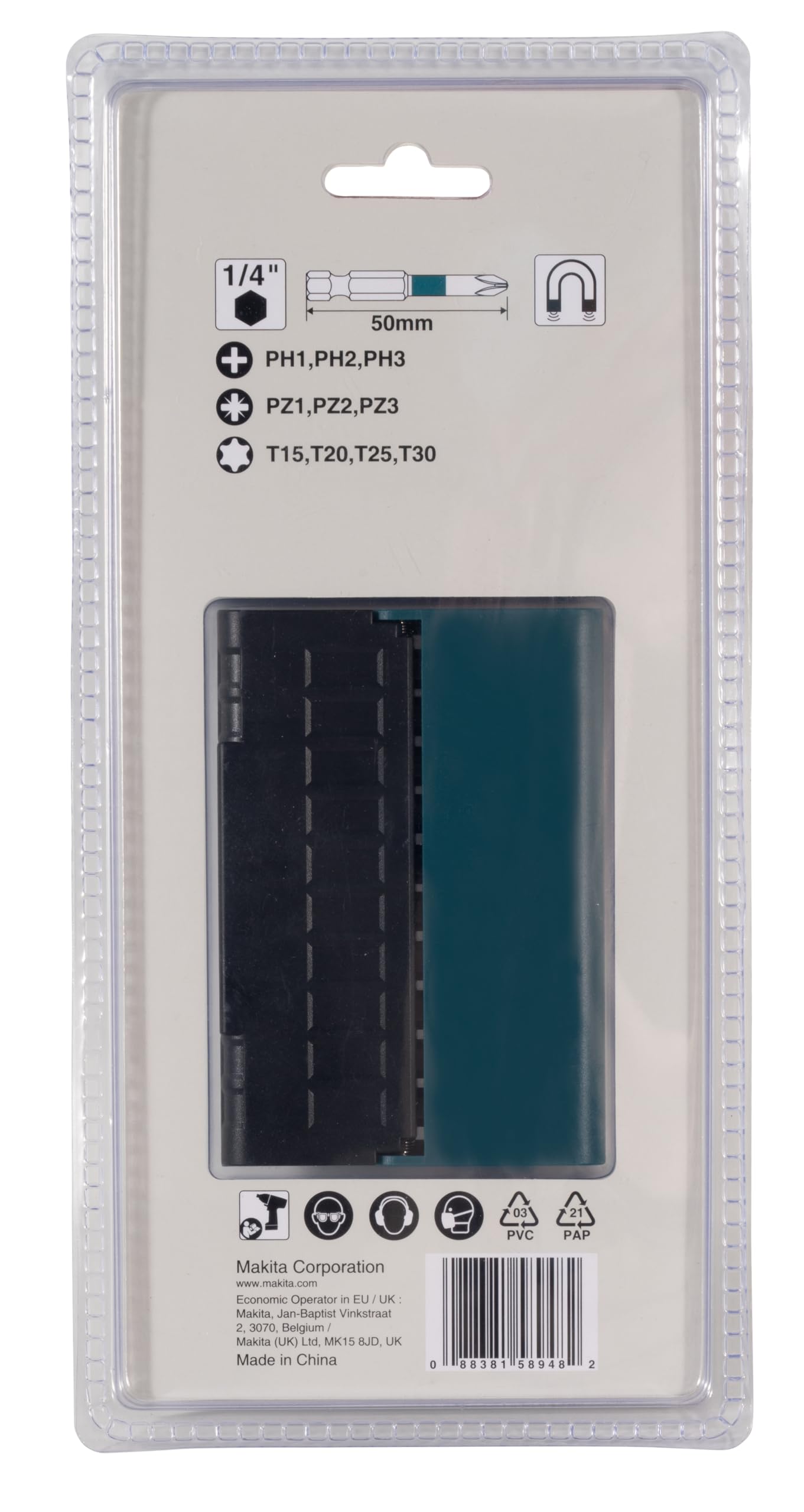 Makita E-12011 Impact Black Bit-Set 10-teilig, PH, PZ, T Bits 50 mm 2