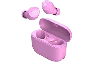 JLab Go Air Pop True Wireless Earbuds, in Ear Headphones, Bluetooth Earphones, Ear Buds with 32H Playtime, Bluetooth Earbuds with Microphone, USB Charging Case, Dual Connect, EQ3 Sound, Pink