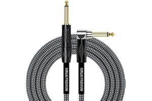 KIRLIN Cable IWB-202BFGL-20/CA 20-Feet Premium Plus Instrument Cable, Carbon Gray Woven Jacket