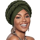 African Women Turban Caps Pre-Tied Twisted Turbans Head Scarf for Women Hair Wraps Cover Beanie Cancer Chemo Headwear