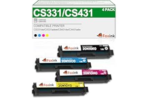 CS431 CX431 CX331 CS331 Toner Cartridges High Yield Compatible with Lexmark 20N10K0 20N10C0 20N10M0 20N10Y0 Toner use for Lex