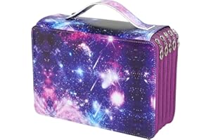Lbxgap Portable Colored Printing Pattern Pencil Case 250 Slots Pen Pencil Bag Organizer with Handy Wrap Portable- Multilayer Holder for Prismacolor Crayola Colored Pencils