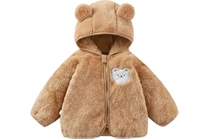 Mokitoni Baby Boy Winter Fleece Coat Toddler Girl Jacket Infant With Hood Panda Outerwear