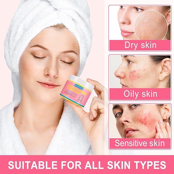 TURMERIC KOJIC ACID CLEANSING PADS – TURMERIC FACIAL CLEANSING PADS FOR ACNE FIRMING SKIN – CLEANSING TURMERIC PADS – REMOVE EXCESS KERATIN CLEAN PORES 50PCS