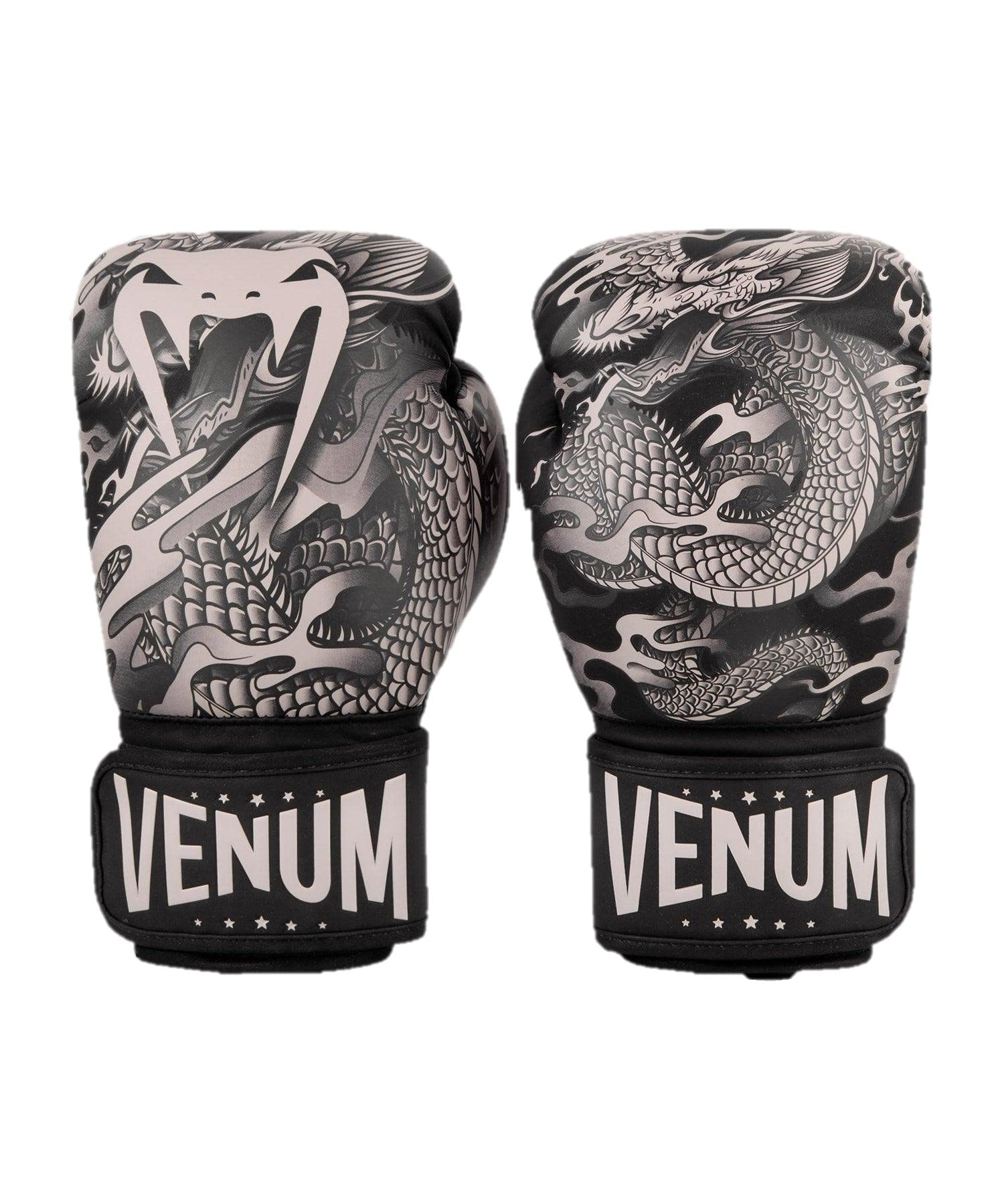 Venum Dragon's Flight Boxing Gloves - Black/Sand, 10 oz Image
