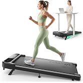 UREVO Smart Walking Pad with 12% Incline, Standing Desk Treadmill with 7-Layer Belt, 300lbs Capacity, Quiet Operation, Workout APP with Track Insights, Remote Control for Home Office