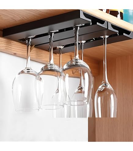 Wallniture Piccola Under Cabinet Wine Rack Glasses Jamaica