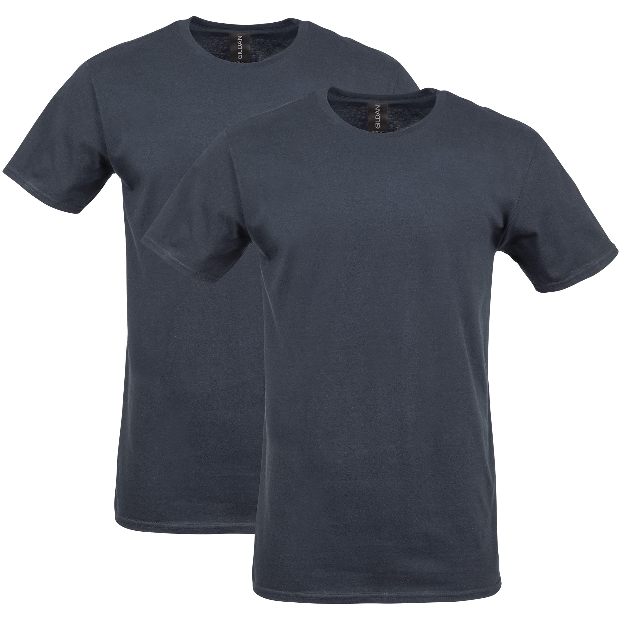 Photo 1 of Gildan Adult Softstyle Cotton T-Shirt, Style G64000, Multipack, Black (2-Pack), 2X-Large